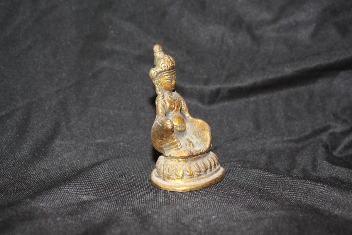 Vintage Style Bronze Kubera Figurine | Handcrafted Buddhist Art | Wealth Deity Statue | Small Altar Decor | Spiritual Gift - Image 3