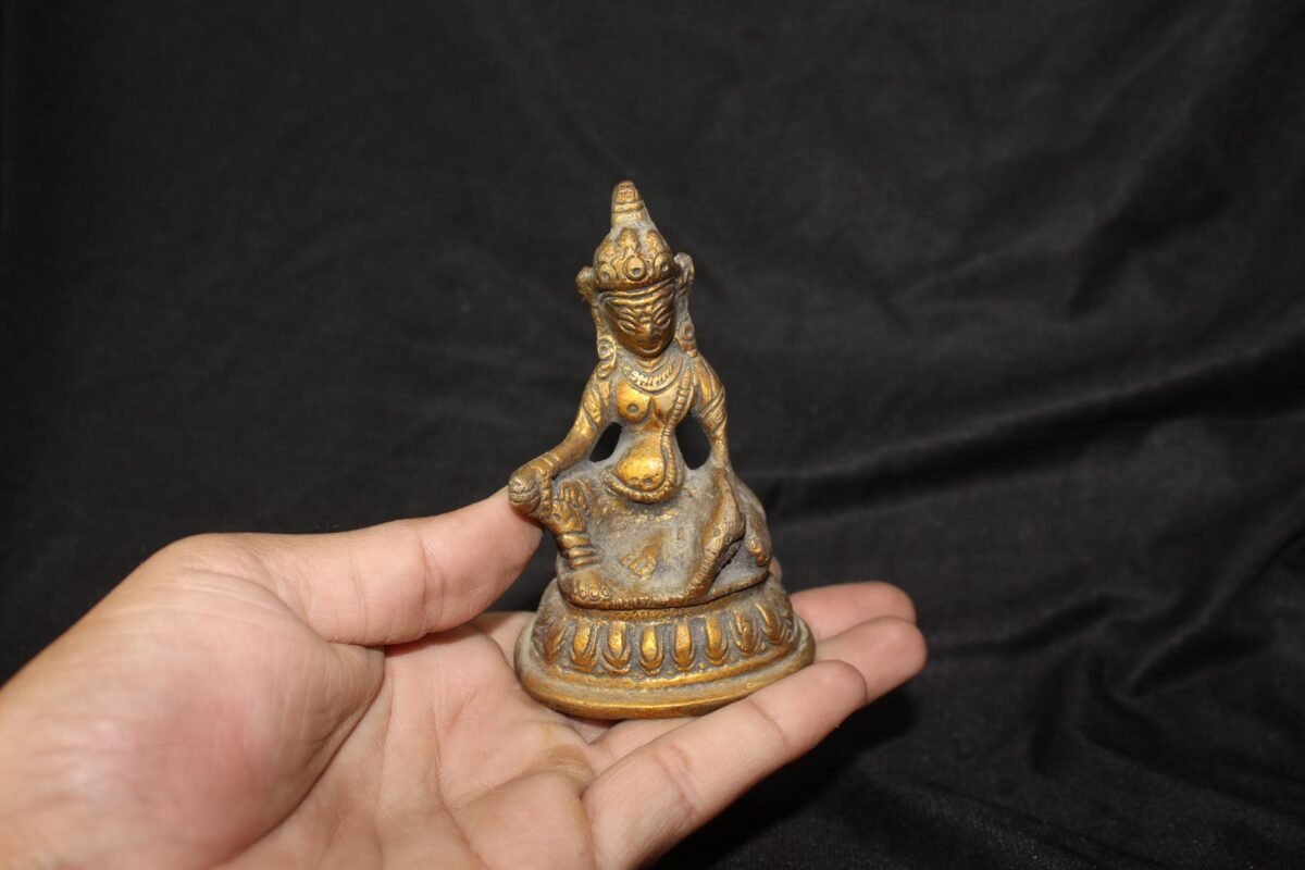 Vintage Style Bronze Kubera Figurine | Handcrafted Buddhist Art | Wealth Deity Statue | Small Altar Decor | Spiritual Gift - Image 7