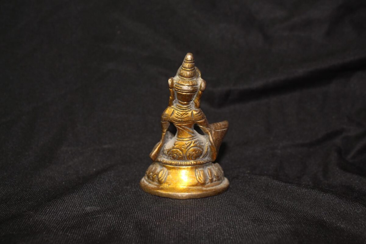 Vintage Style Bronze Kubera Figurine | Handcrafted Buddhist Art | Wealth Deity Statue | Small Altar Decor | Spiritual Gift - Image 4