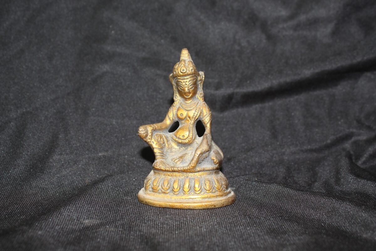 Vintage Style Bronze Kubera Figurine | Handcrafted Buddhist Art | Wealth Deity Statue | Small Altar Decor | Spiritual Gift - Image 2