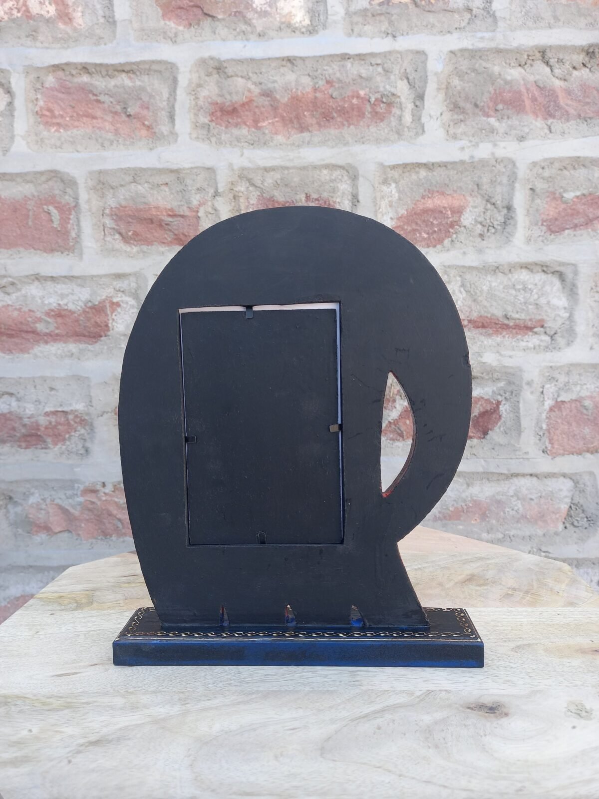 Hand-Carved Wooden Elephant Photo Frame - Image 6