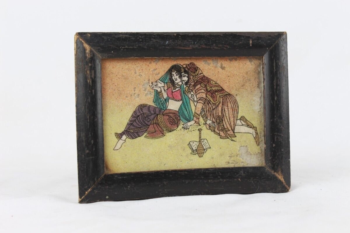 Mughal Miniature Reverse Glass Painting Frame - Image 3