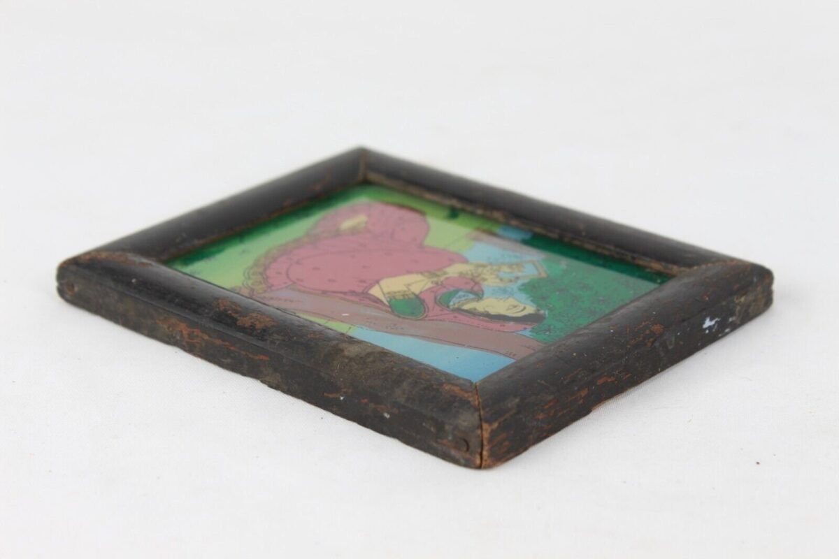 Reverse Glass Painted Indian Woman Frame - Image 8