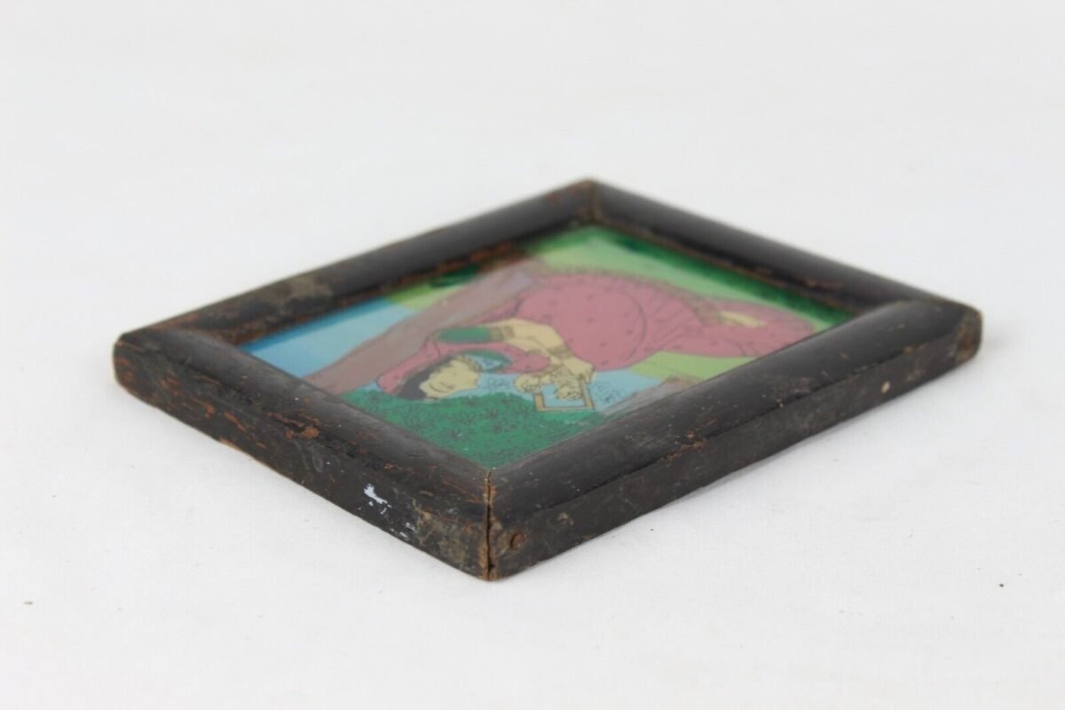 Reverse Glass Painted Indian Woman Frame - Image 9