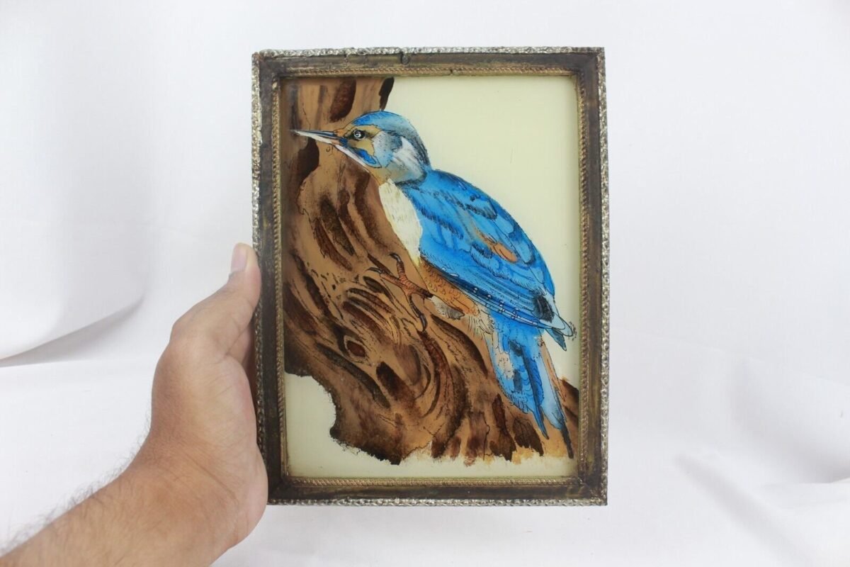 Kingfisher Reverse Glass Painting Wall Art - Image 8