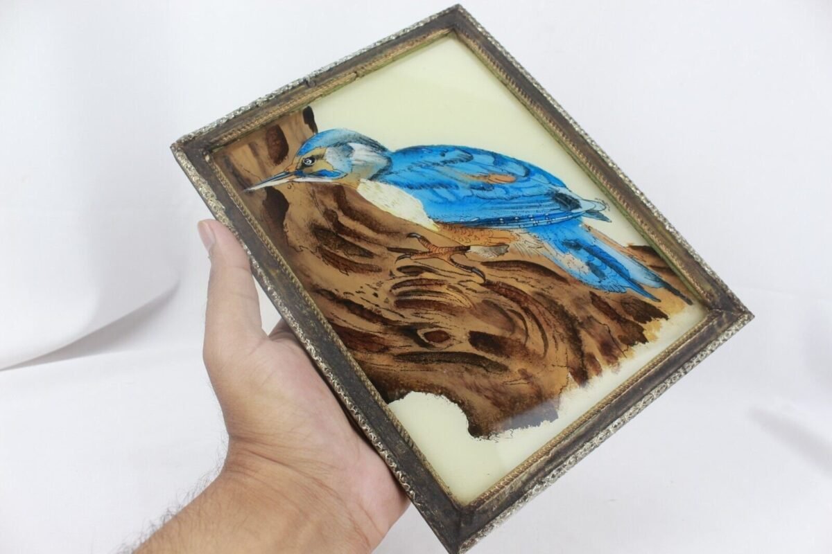 Kingfisher Reverse Glass Painting Wall Art - Image 9