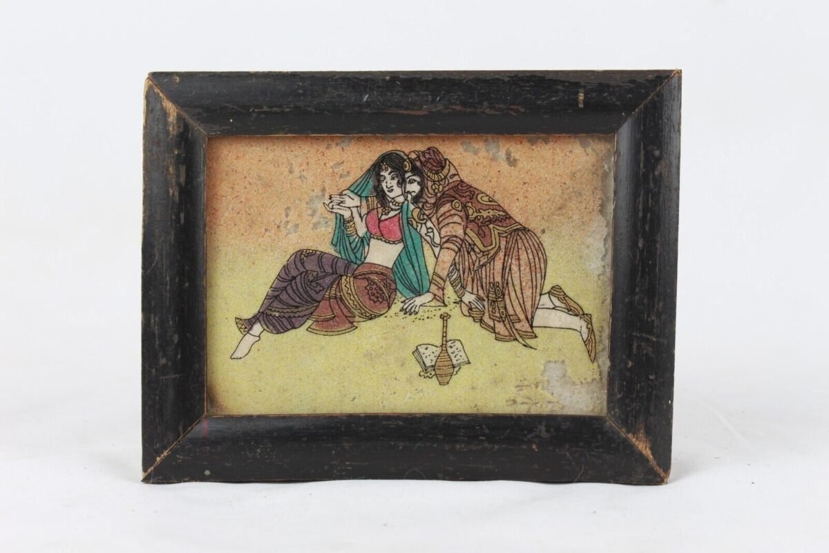 Mughal Miniature Reverse Glass Painting Frame